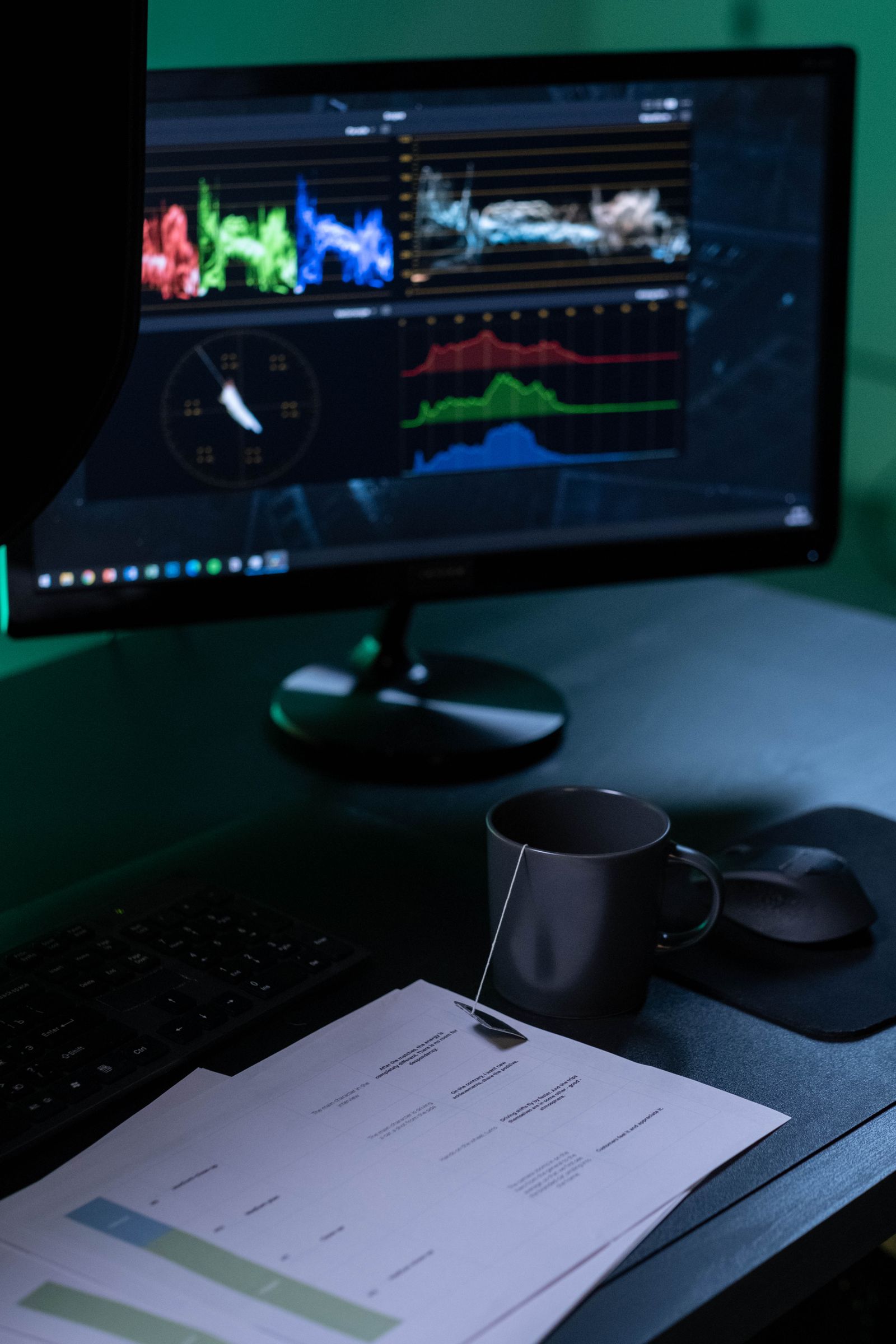 Analytics dashboard with structured information